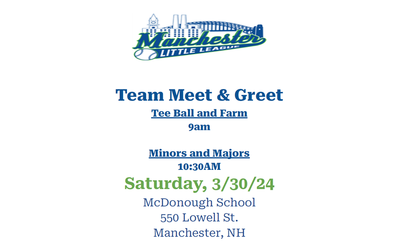 Team Meet and Greets this Saturday!